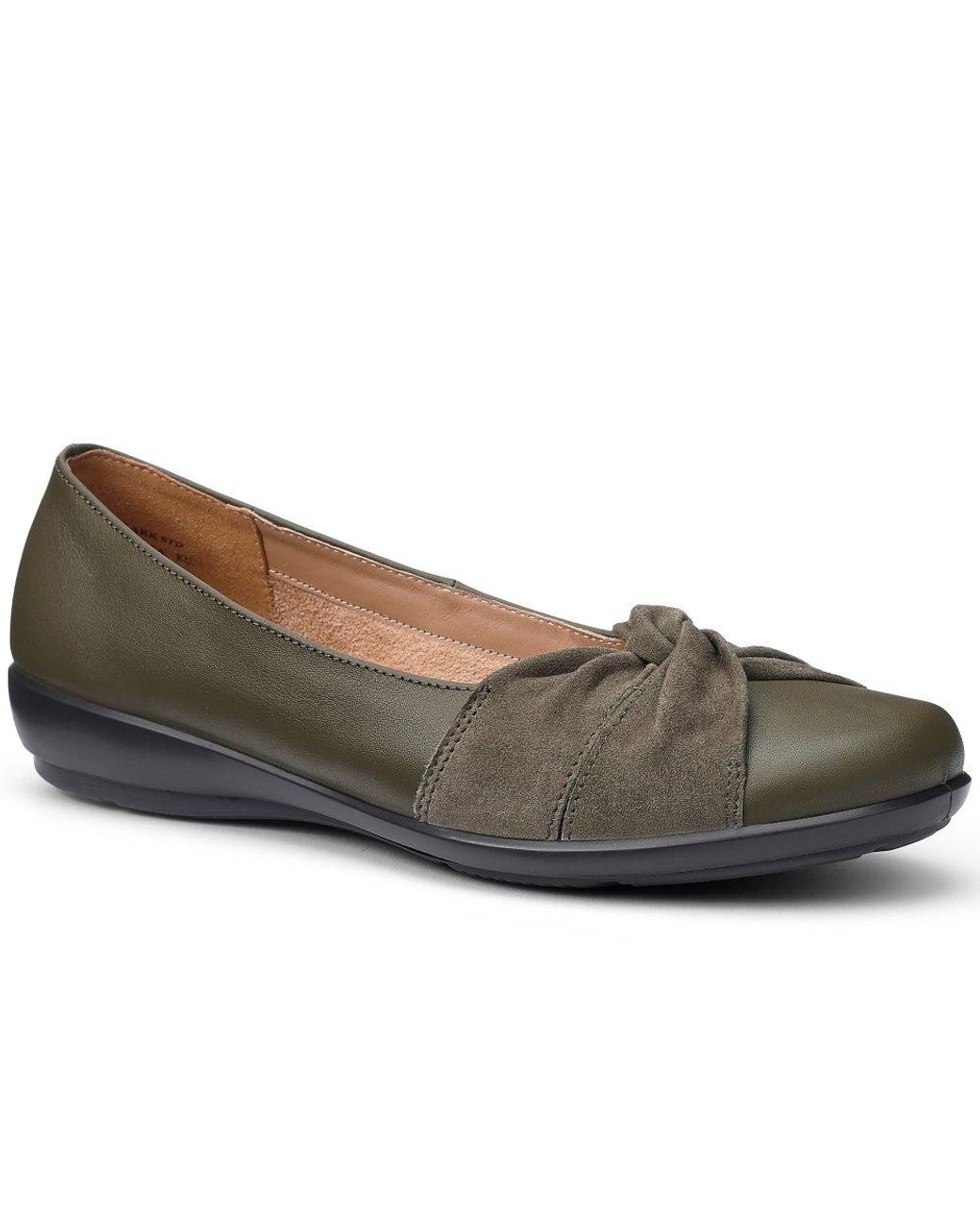 Hotter Gray Lark Ballerina Pumps