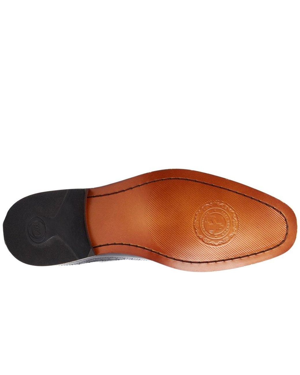 Base London Blue Havisham Plain Toe Derby Shoes for men