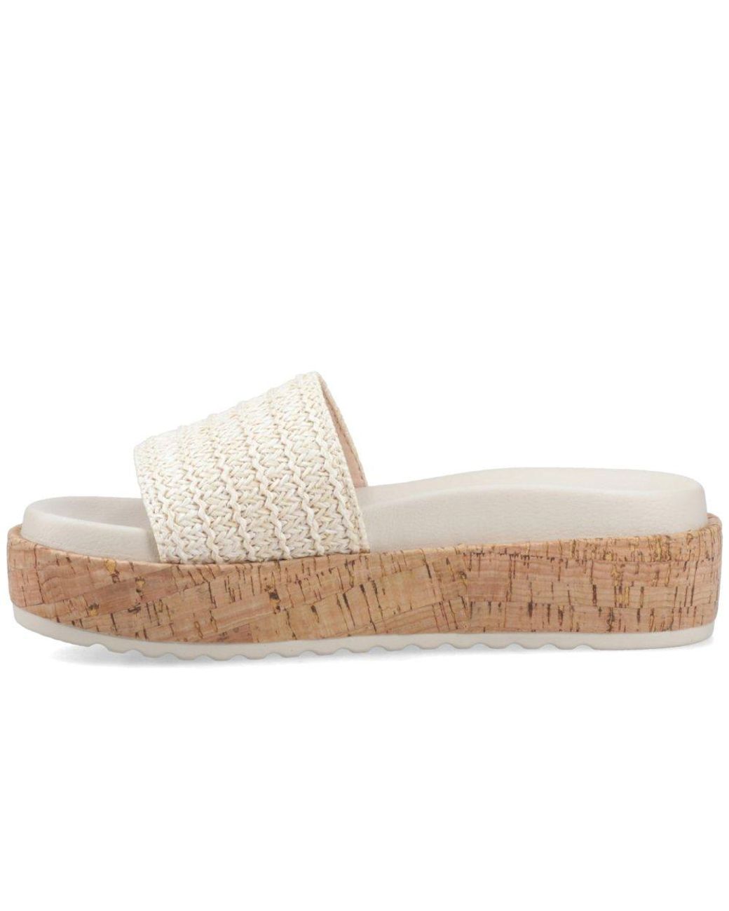 Rocket Dog White Faye Alti Raffia Sandals