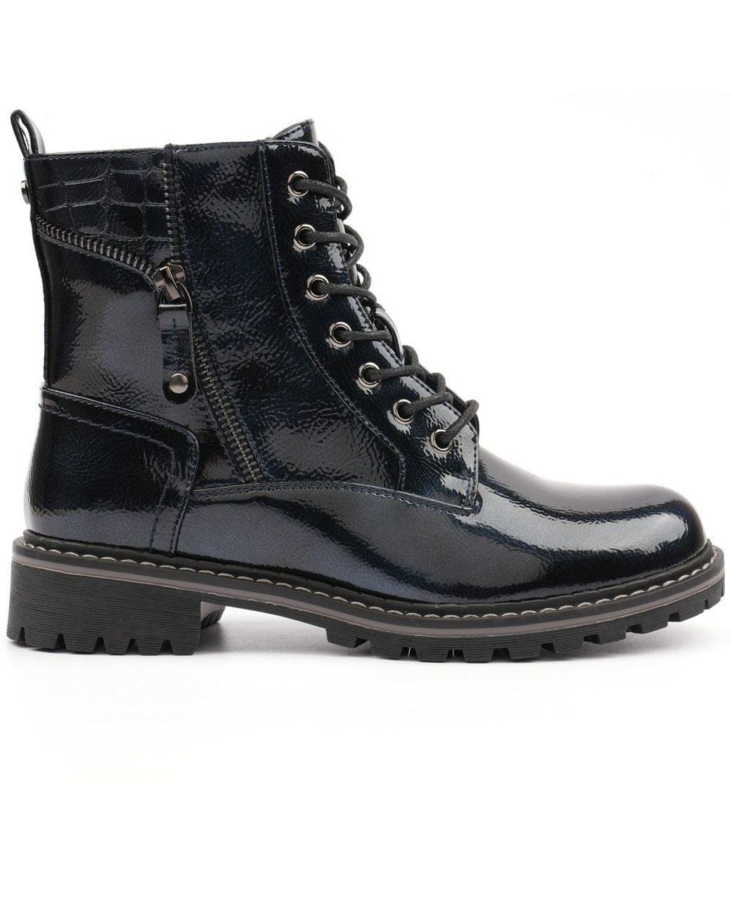 Lunar Black Allison Ankle Boots