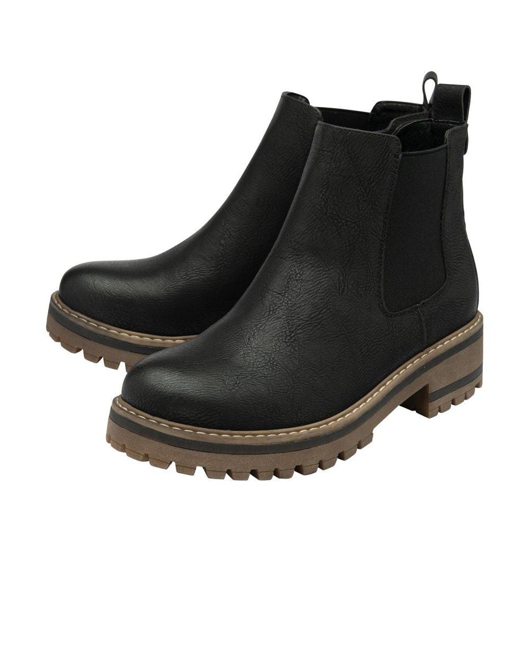 Lotus Black Lottie Wide Fit Ankle Boots