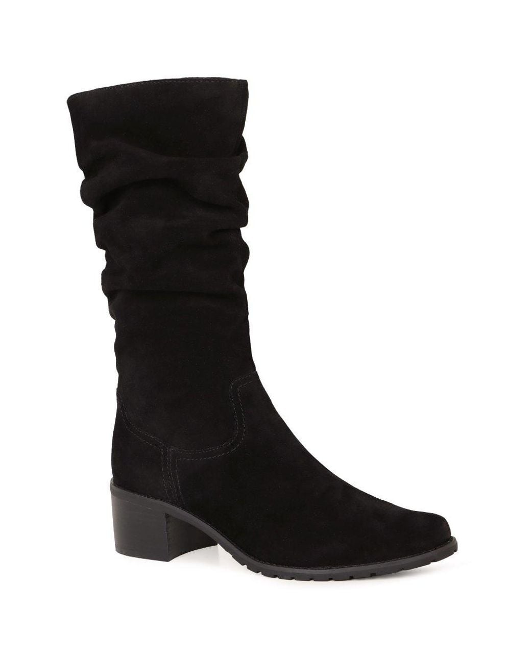Caprice Black Fifi Calf Length Boots