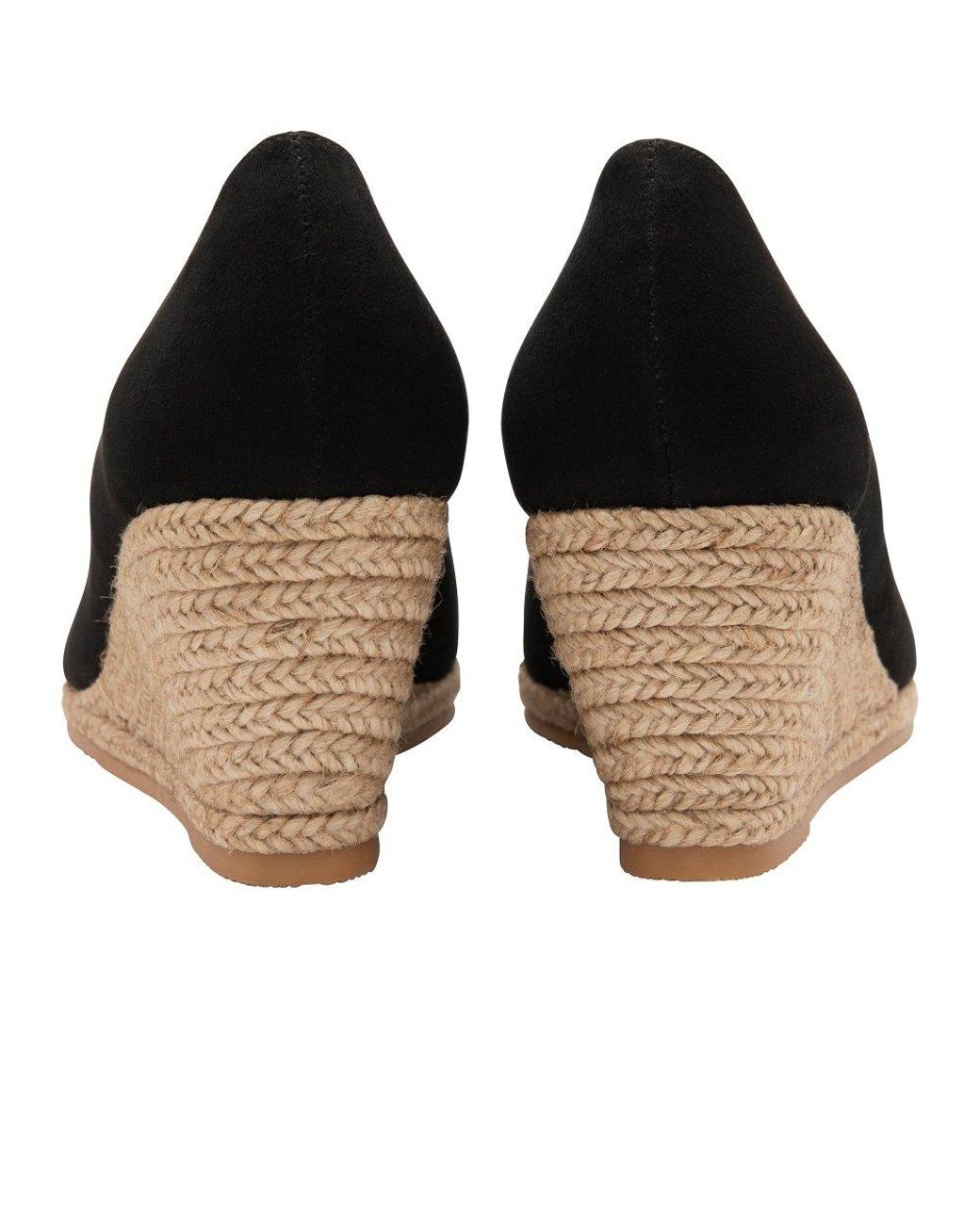 Lotus Black Giselle Wedge Espadrilles Size: 3