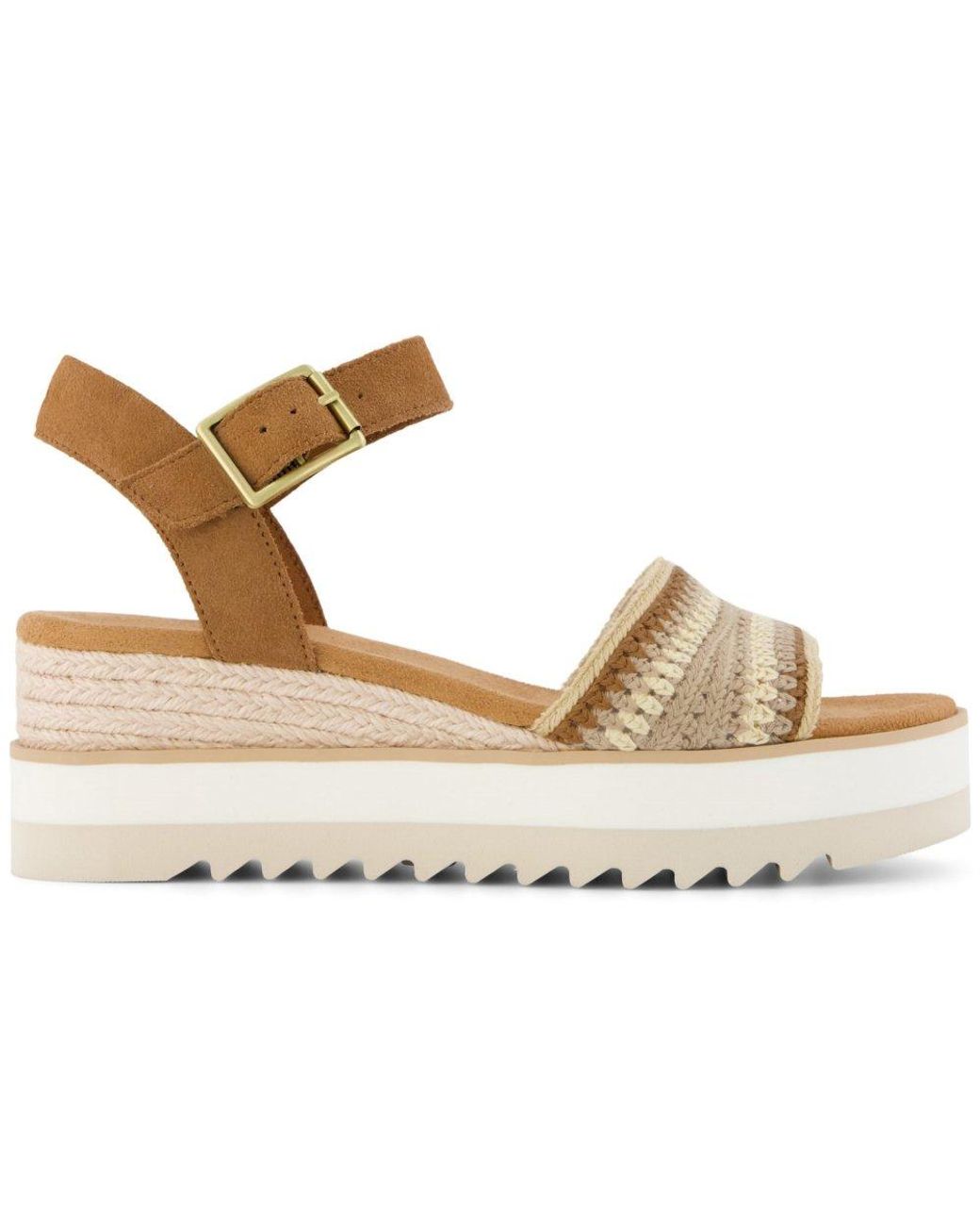 TOMS Metallic Diana Wedge Sandals