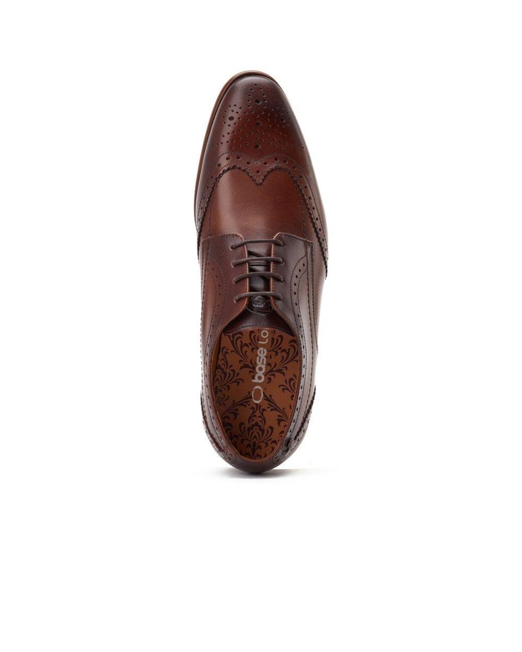 Base London Brown Barbera Lace Up Brogues for men