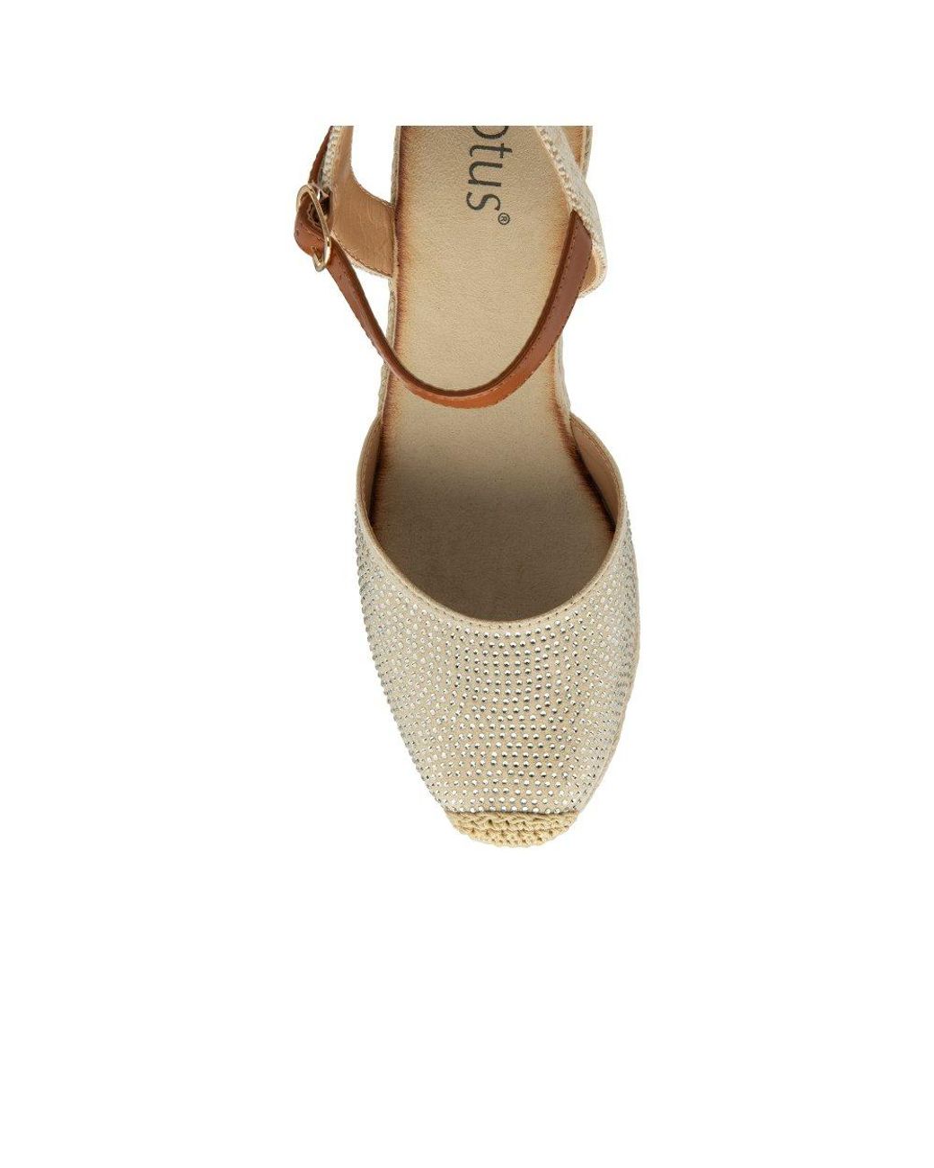 Lotus Metallic Bianka Espadrille Wedges