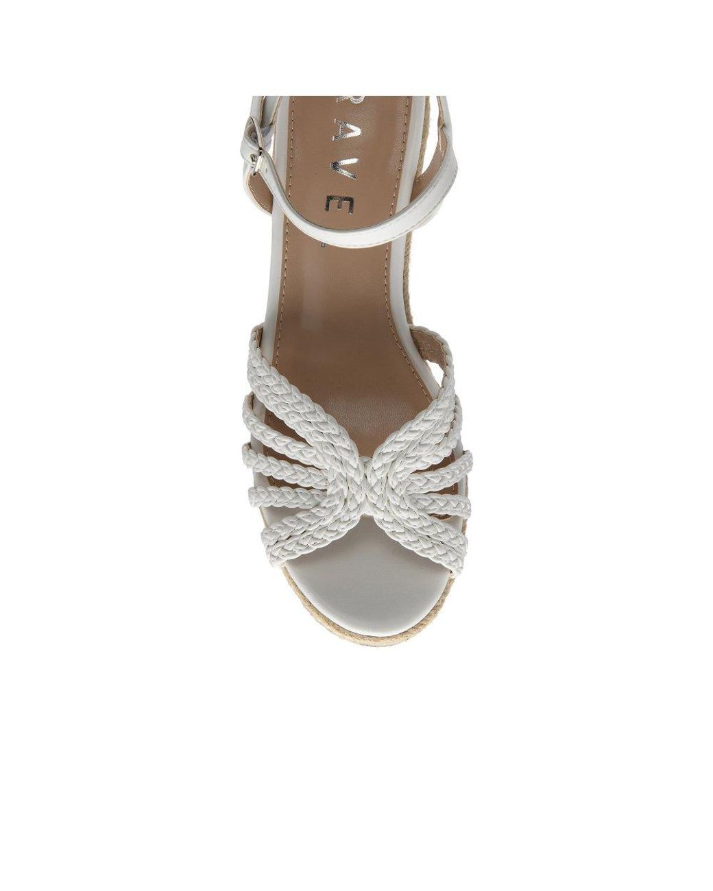 Ravel White Grundy Wedge Sandals