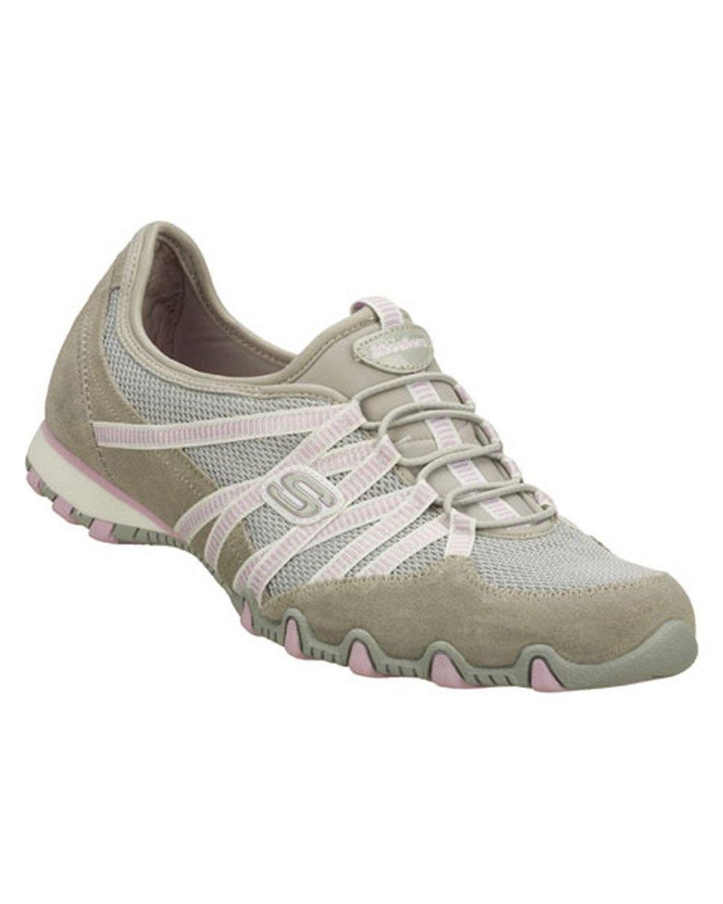 Skechers Biker Hot Ticket Suede Bungee Lace Ladies Trainers in Grey | Lyst  UK