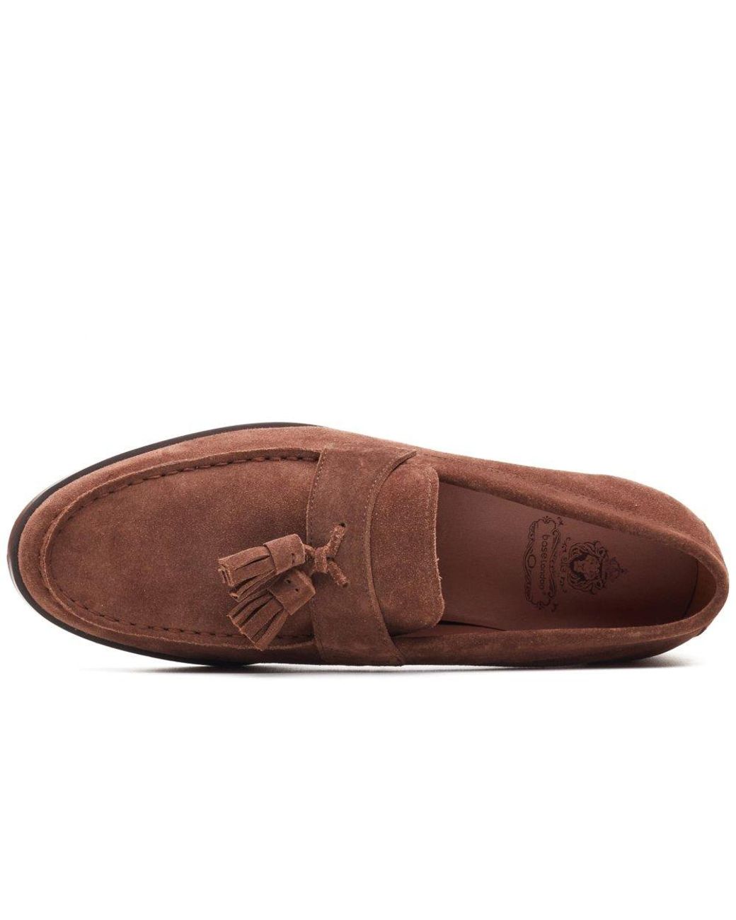 Base London Brown Flint Tassle Loafers for men