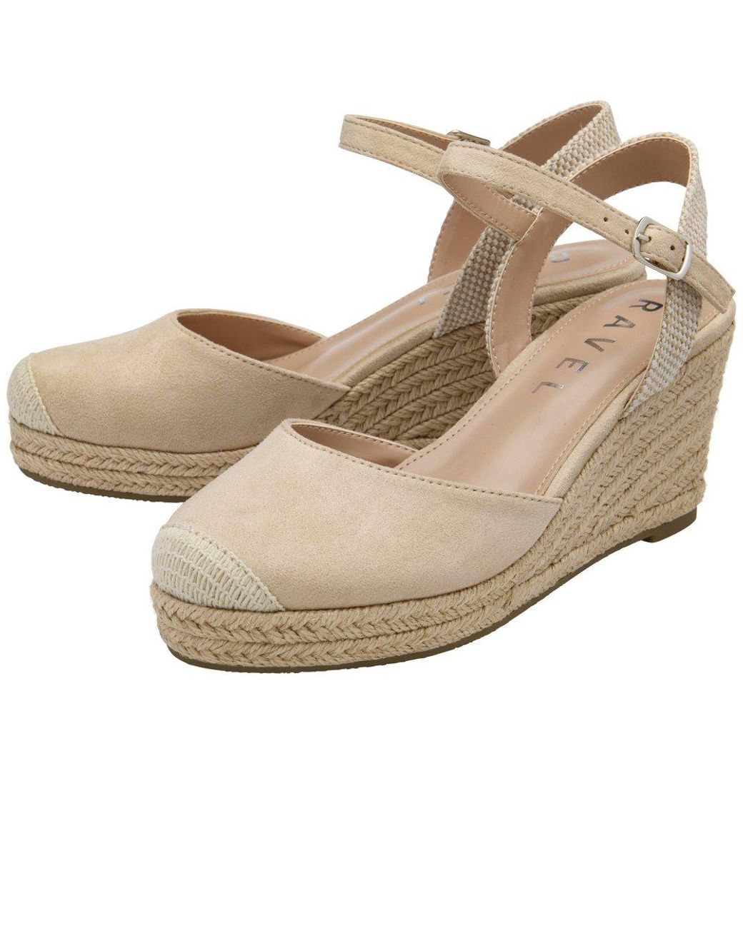 Ravel White Denwick Espadrille Wedges