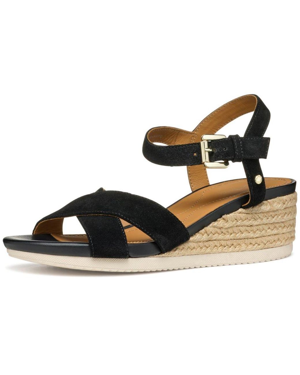 Geox Metallic D Ischia Corda Wedge Sandals