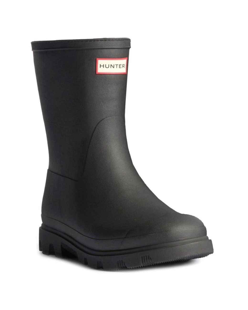 Hunter Black Downpour Short Insulated Wellingtons