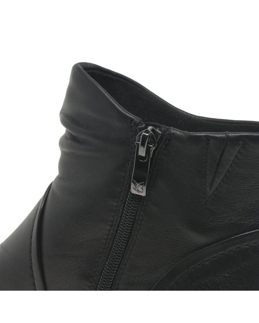 Caprice Black Fearne Ankle Boots