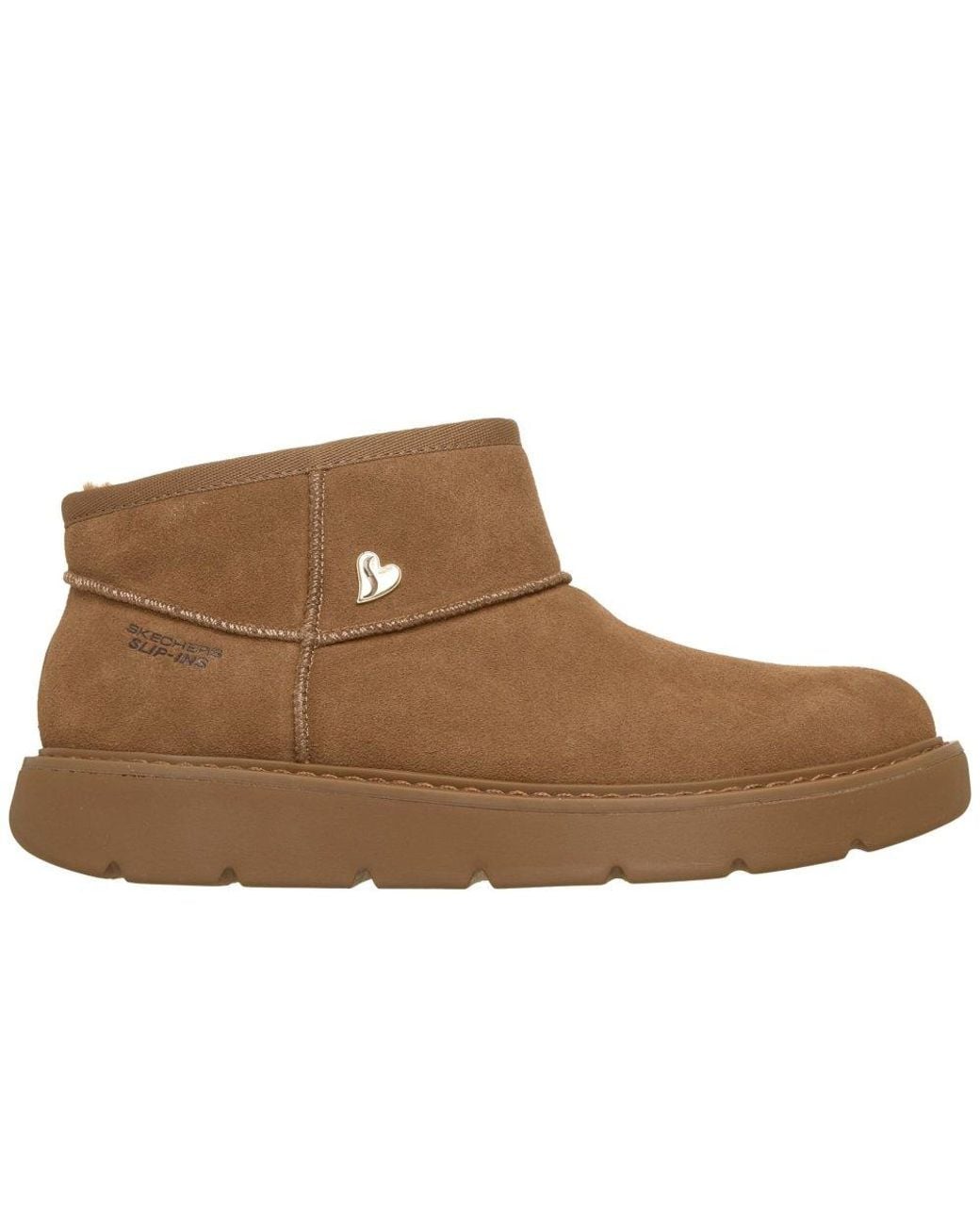 Skechers Brown Keepsakes Cozy Mini Ankle Boots