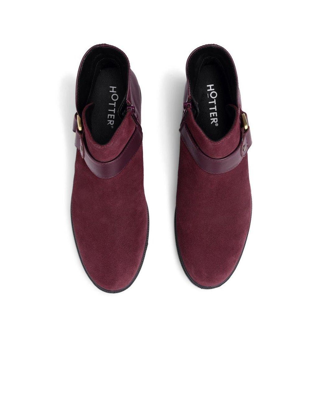 Hotter Purple Linton Ankle Boots