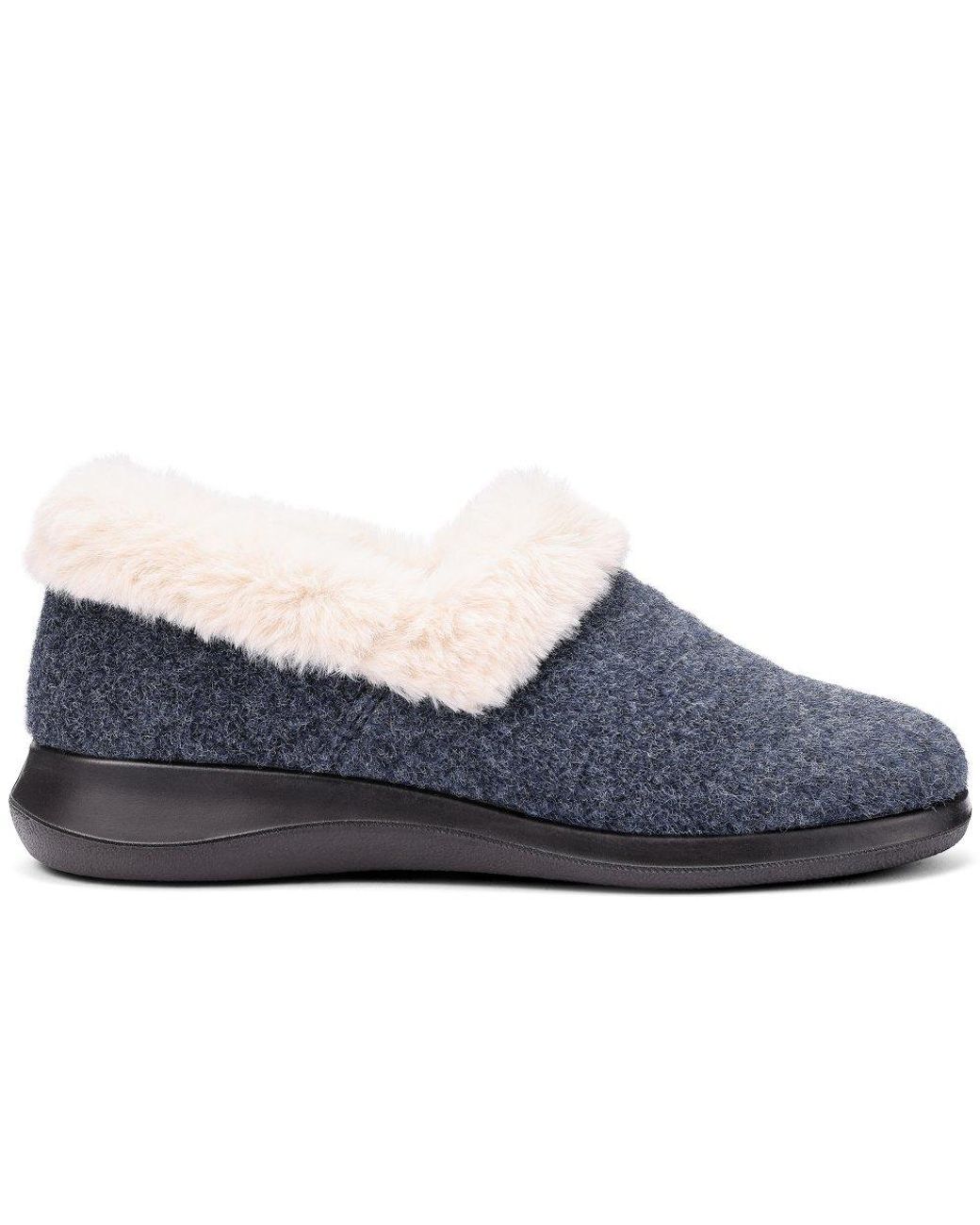 Hotter Blue Snug Ii Wide Fit Slippers