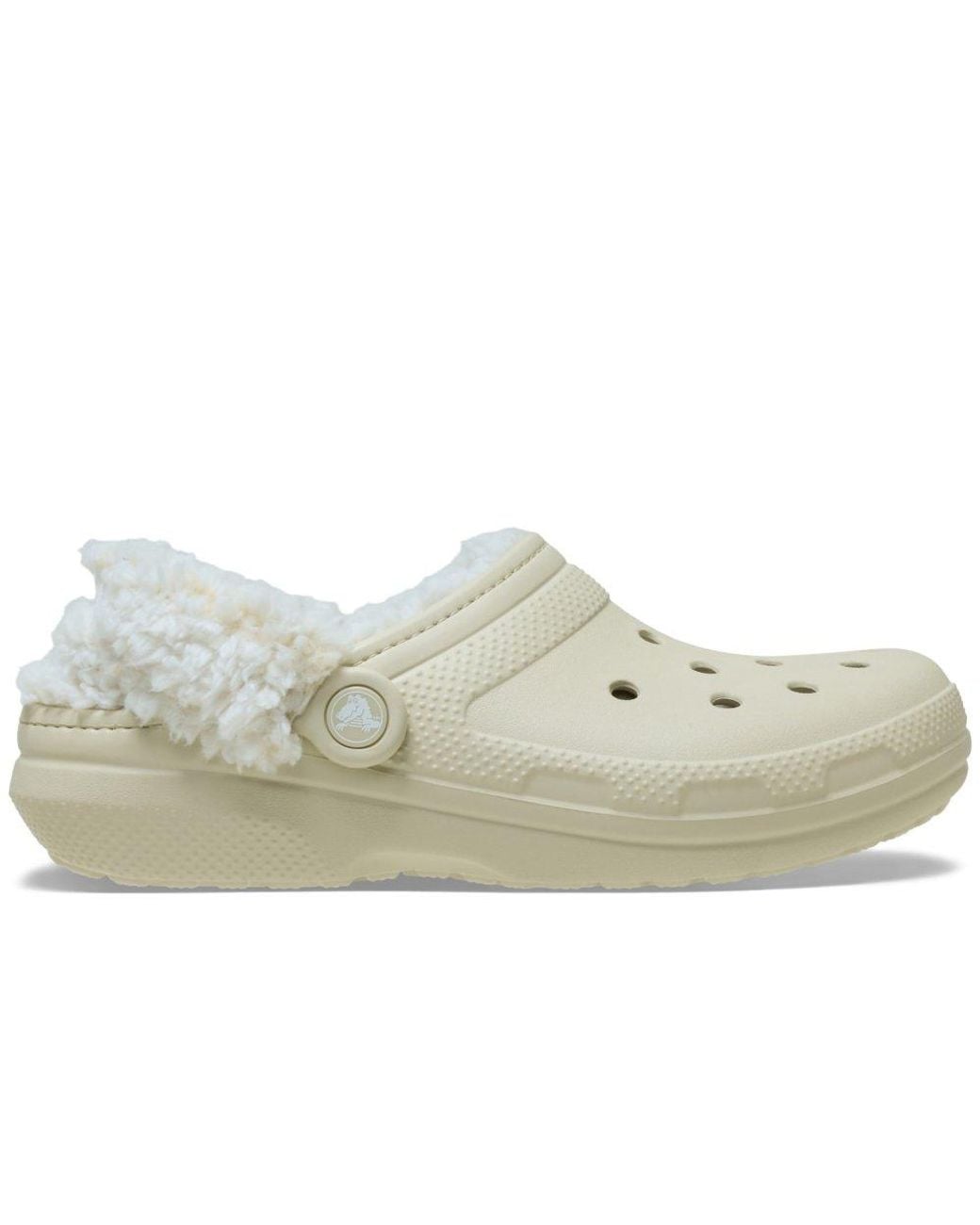 CROCSTM Natural Classic Fleece Lined Clogs