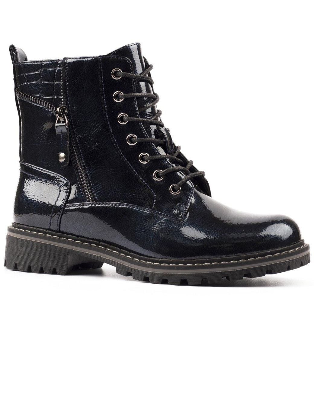 Lunar Black Allison Ankle Boots