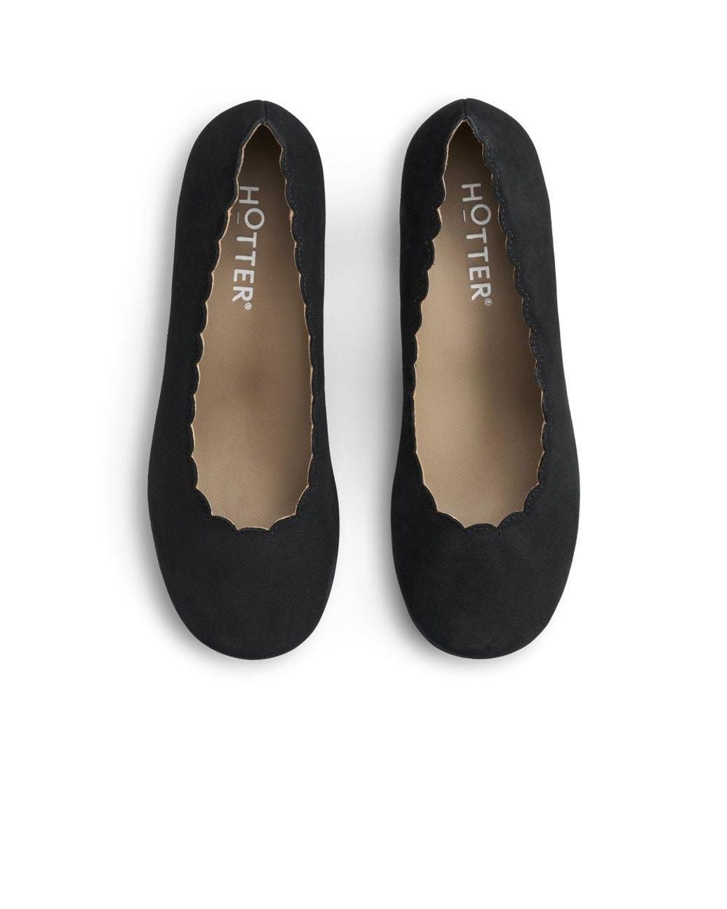 Hotter Black Jive Extra Wide Court Shoes