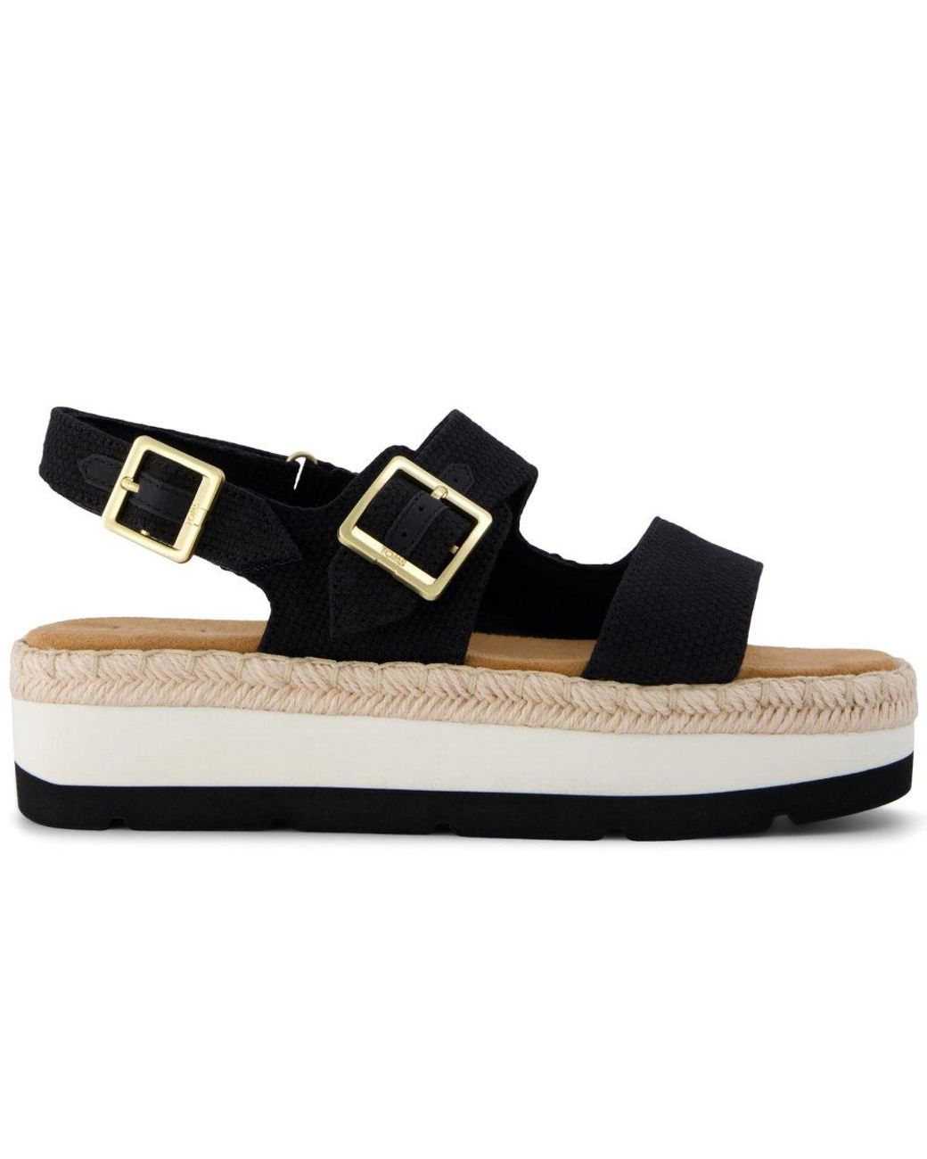 TOMS Blue Giana Flatform Sandals