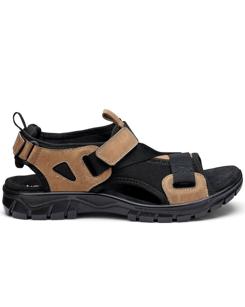 Hotter Black Track Sandals for men