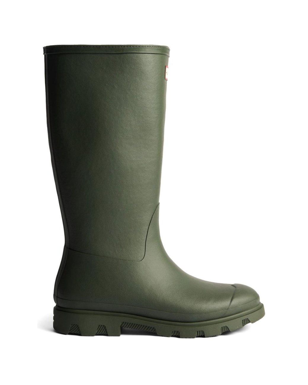 Hunter Green Downpour Tall Insulated Wellingtons