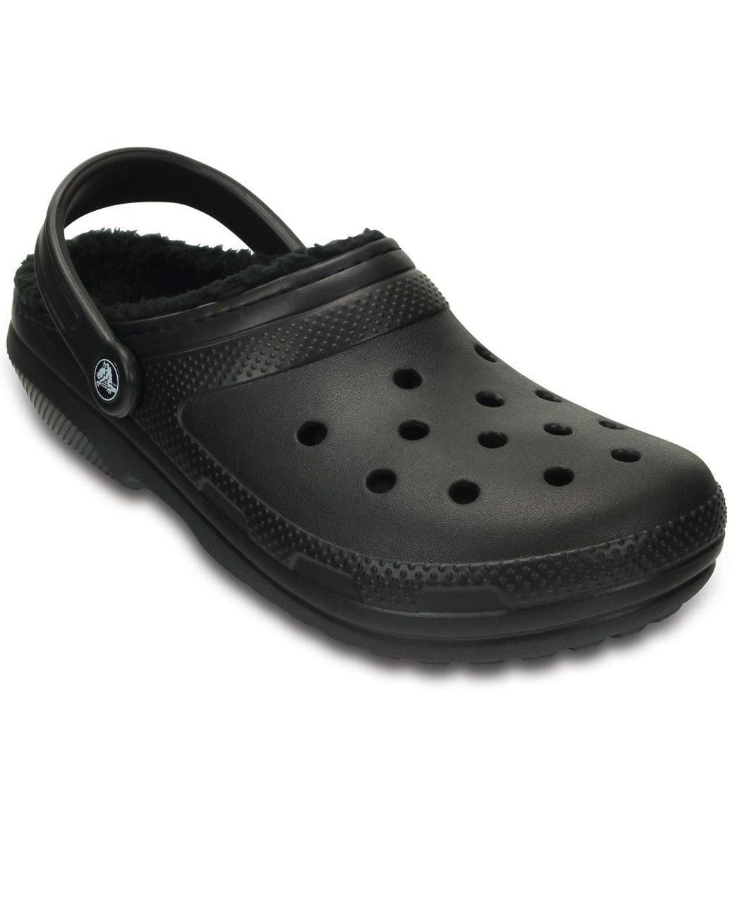 CROCSTM Black Classic Lined Clogs for men