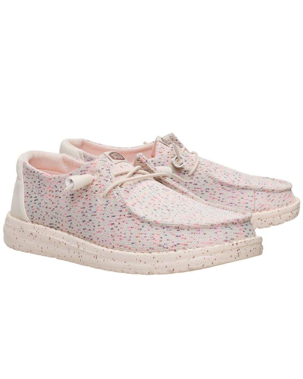 HeyDude Pink Wendy Stretch Speckle Shoes