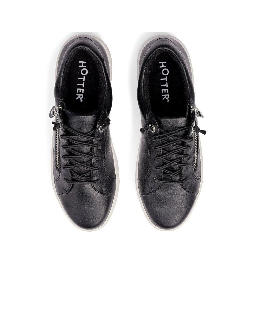 Hotter Black Leonie Wide Fit Trainers