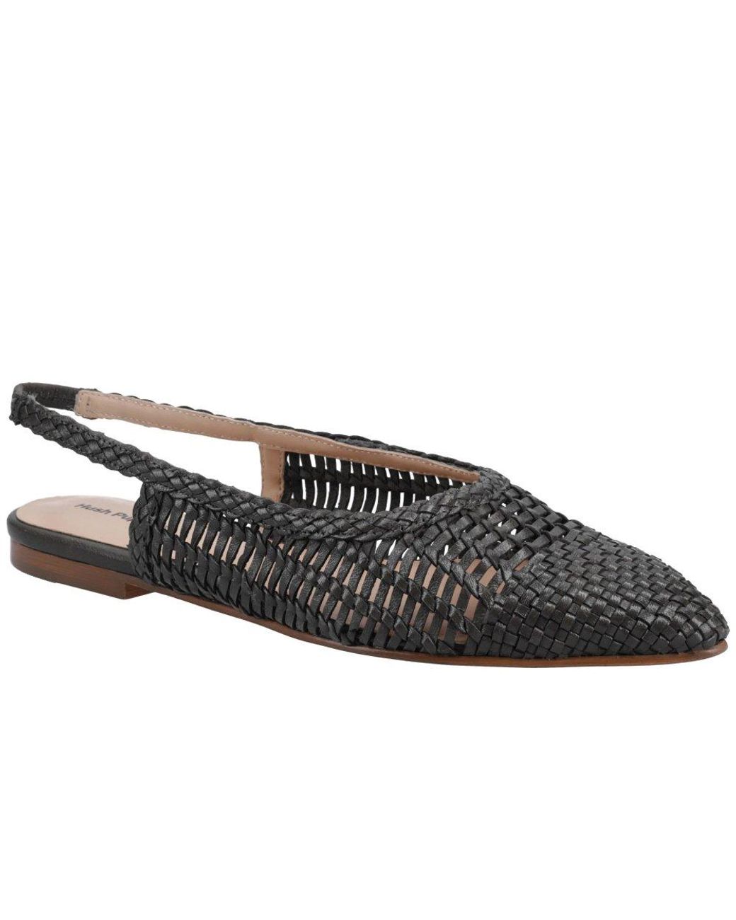 Hush Puppies Black Dalia Slingback Ballerina Shoes