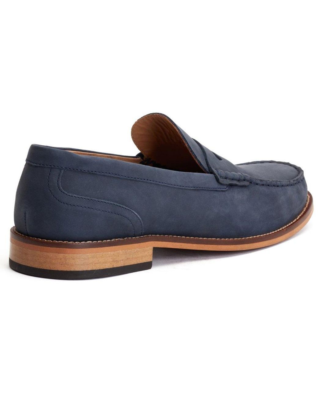 Base London Blue Garfield Penny Loafer for men