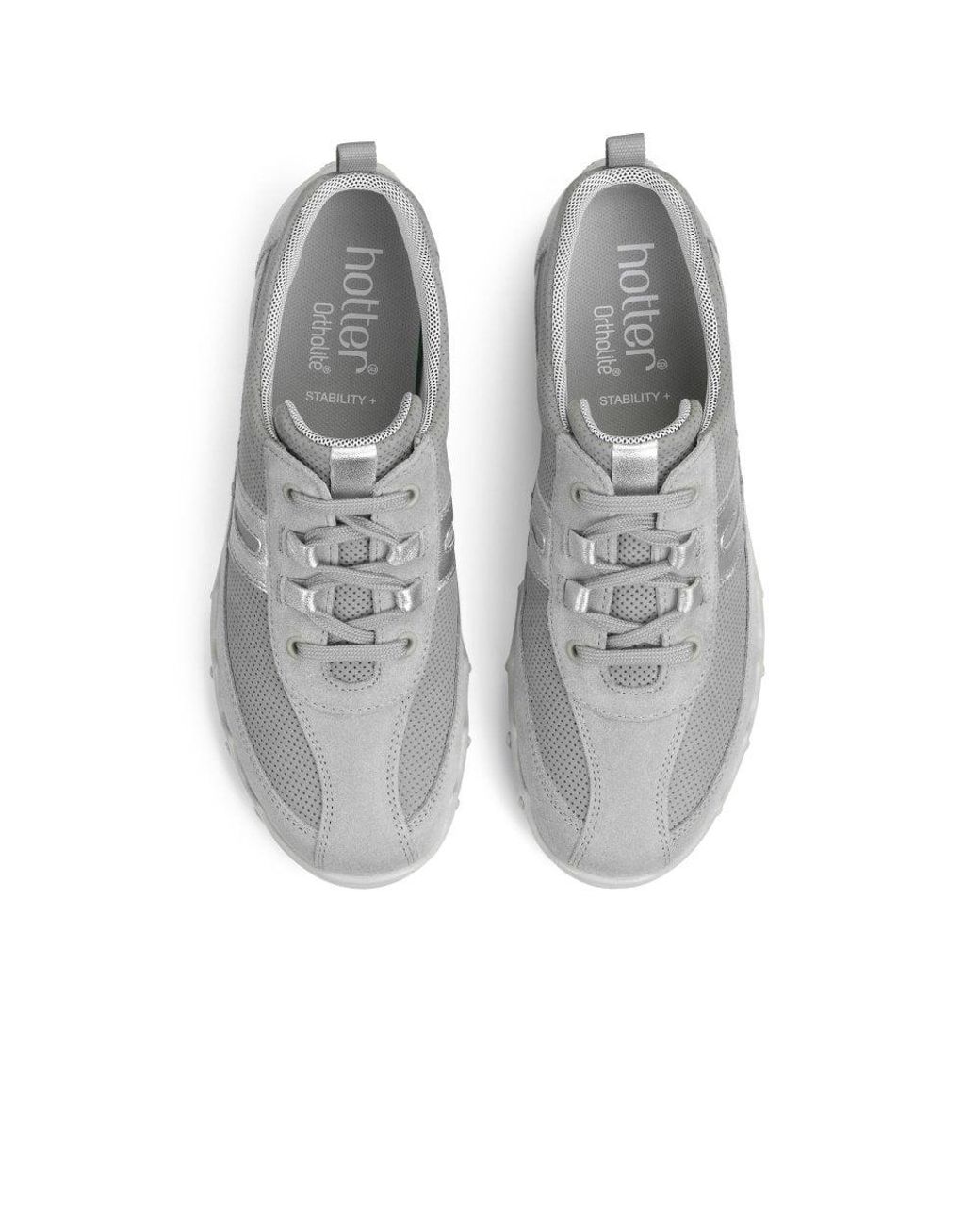 Hotter Gray Leanne Ii Wide Fit Sports Shoes