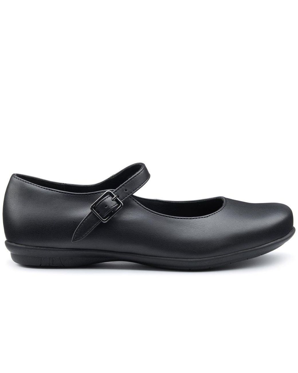 Hotter Black Wide Fit Mary Jane Shoes