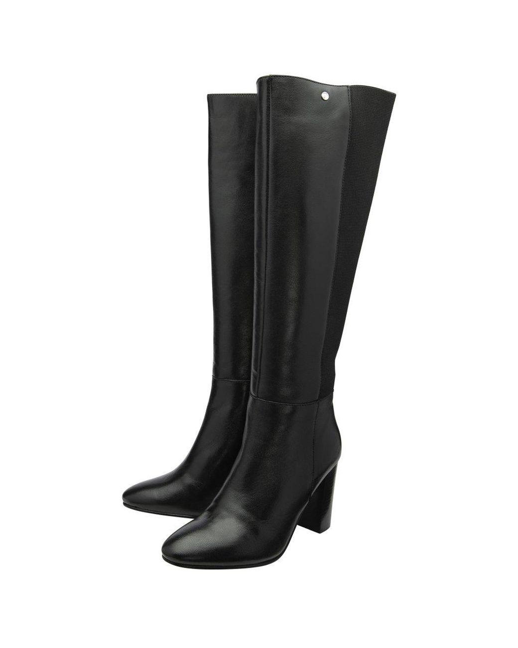 Ravel Black Bywell Heeled Knee High Boots