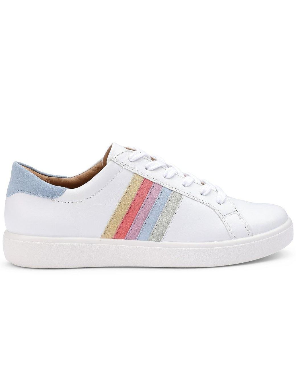 Hotter White Switched Wide Fit Trainers