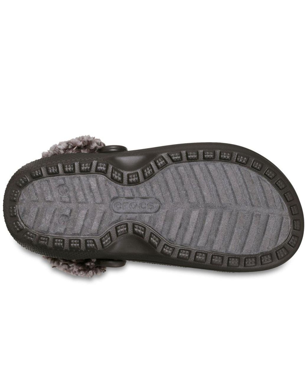 CROCSTM Black Classic Fleece Lined Clogs for men