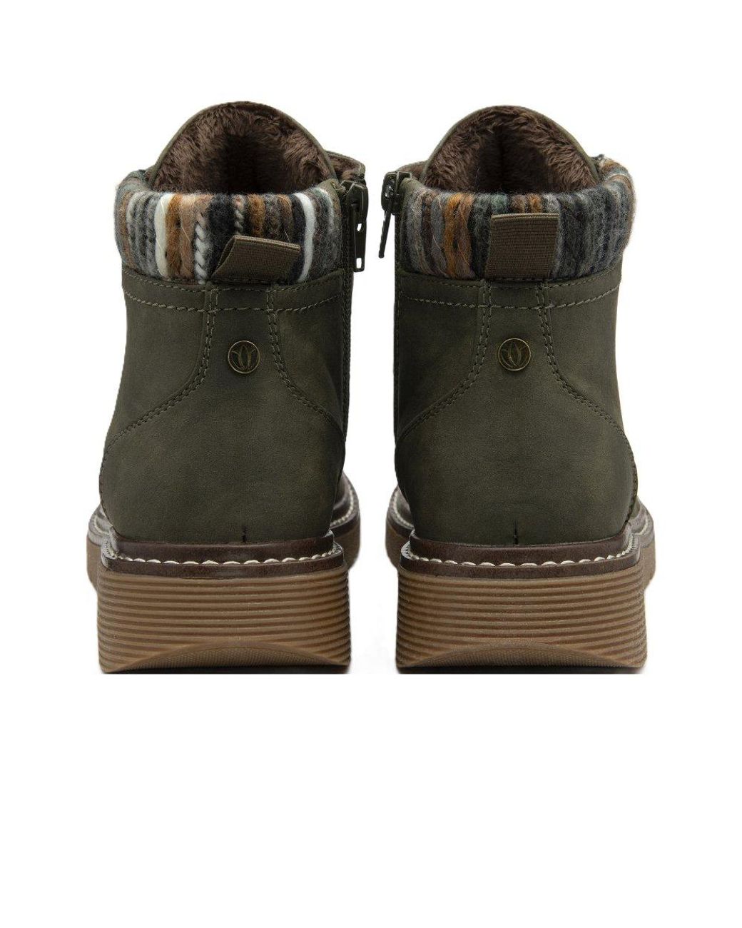 Lotus Green Myrtle Ankle Boots