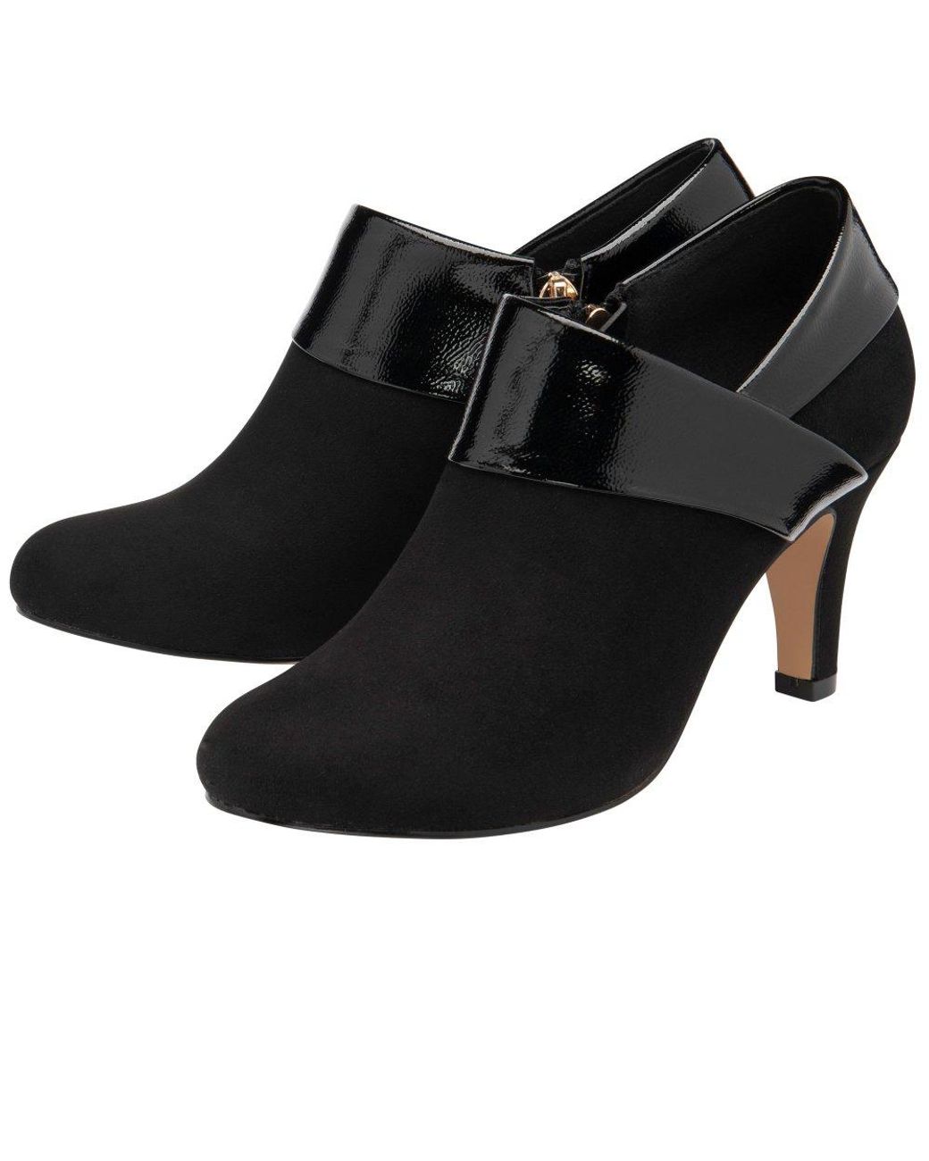 Lotus Black Maya High Cut Court Shoes Size: 3