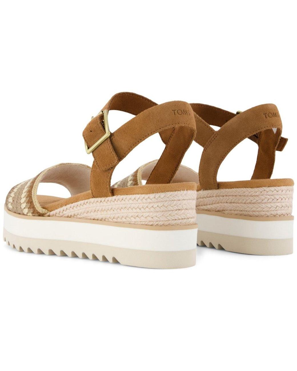 TOMS Metallic Diana Wedge Sandals