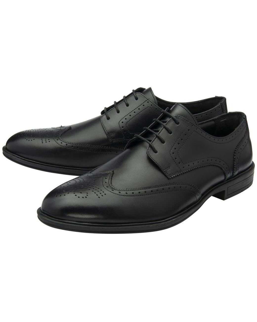 Lotus Black Skipton Brogues for men