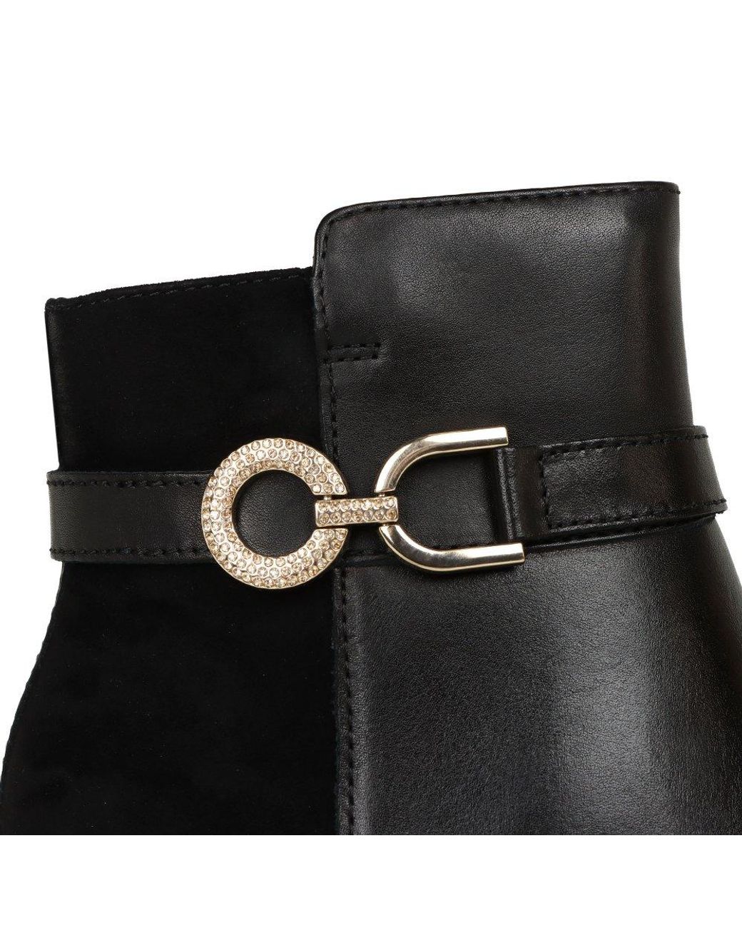 Caprice Black Faith Ankle Boots