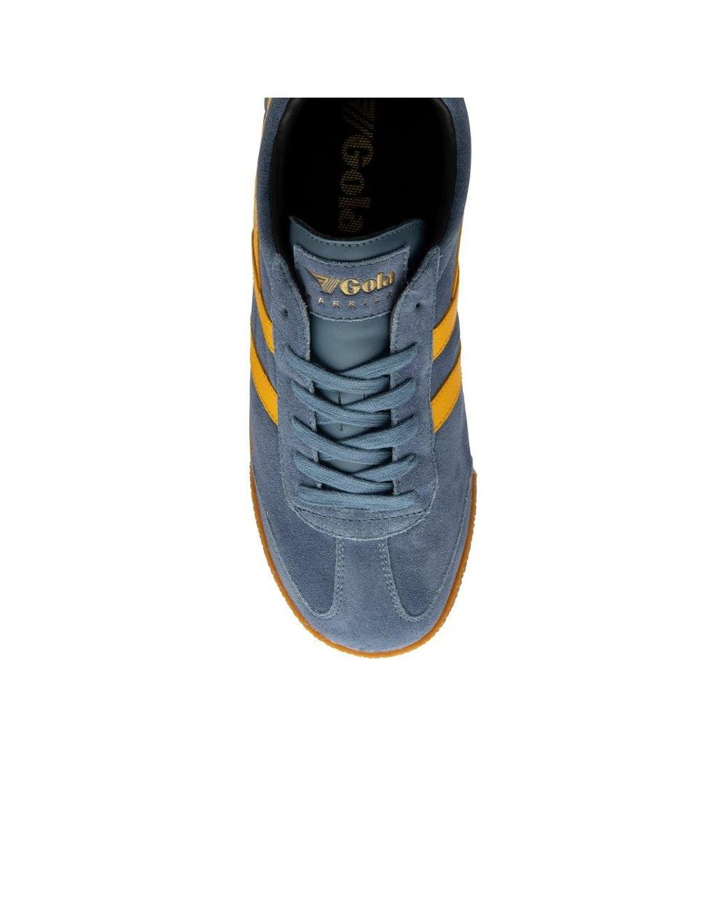 Gola Blue Harrier Suede Trainers Colour: Moonlight/Sun for men