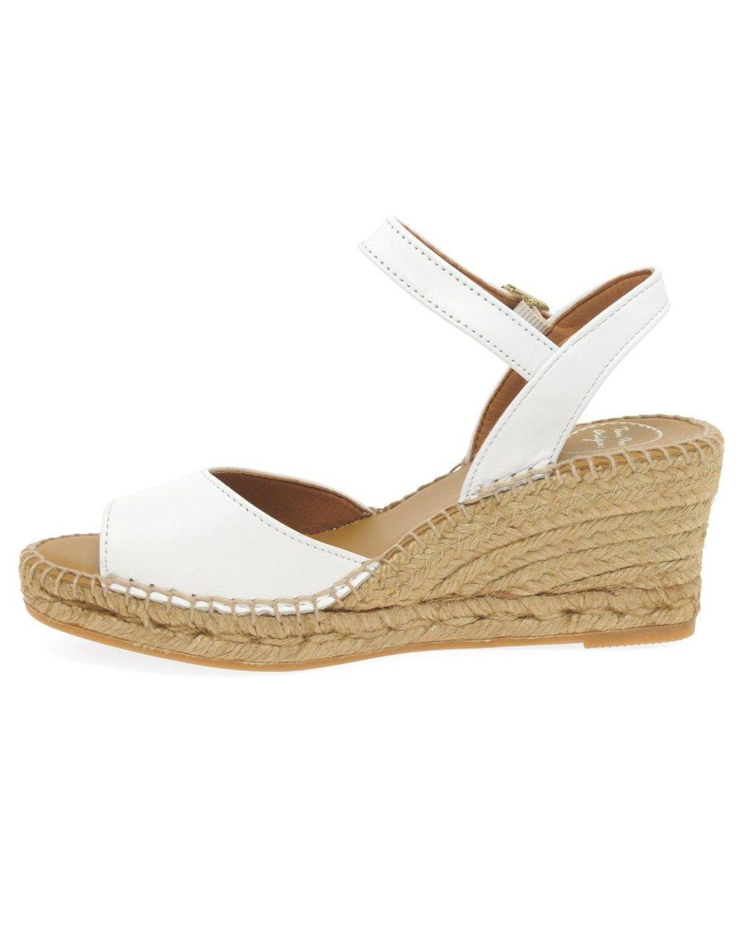 Toni Pons White Sia-P Wedge Heel Espadrille Sandals