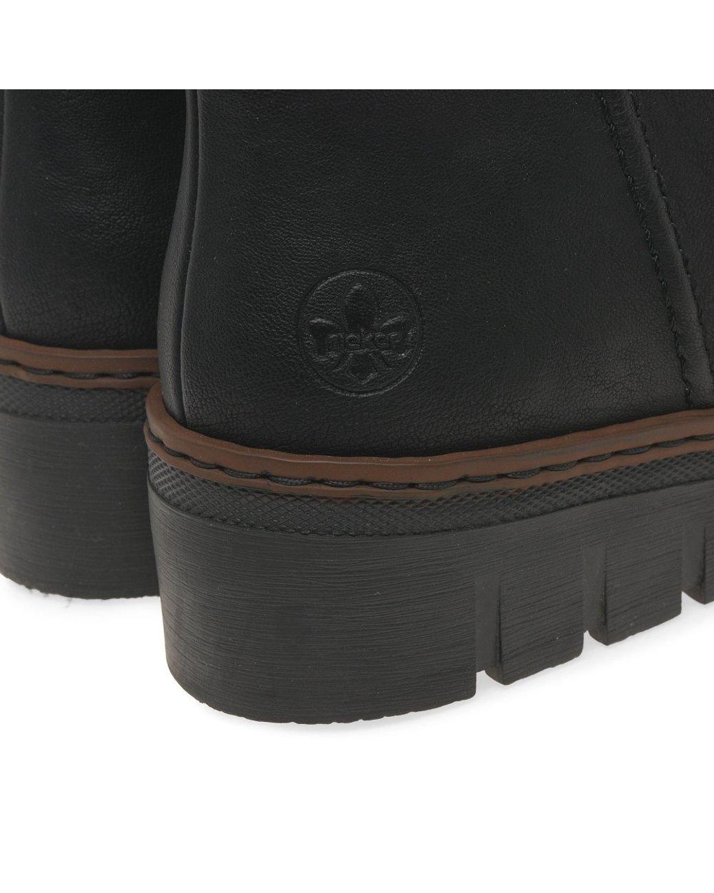 Rieker Black Capital Ankle Boots