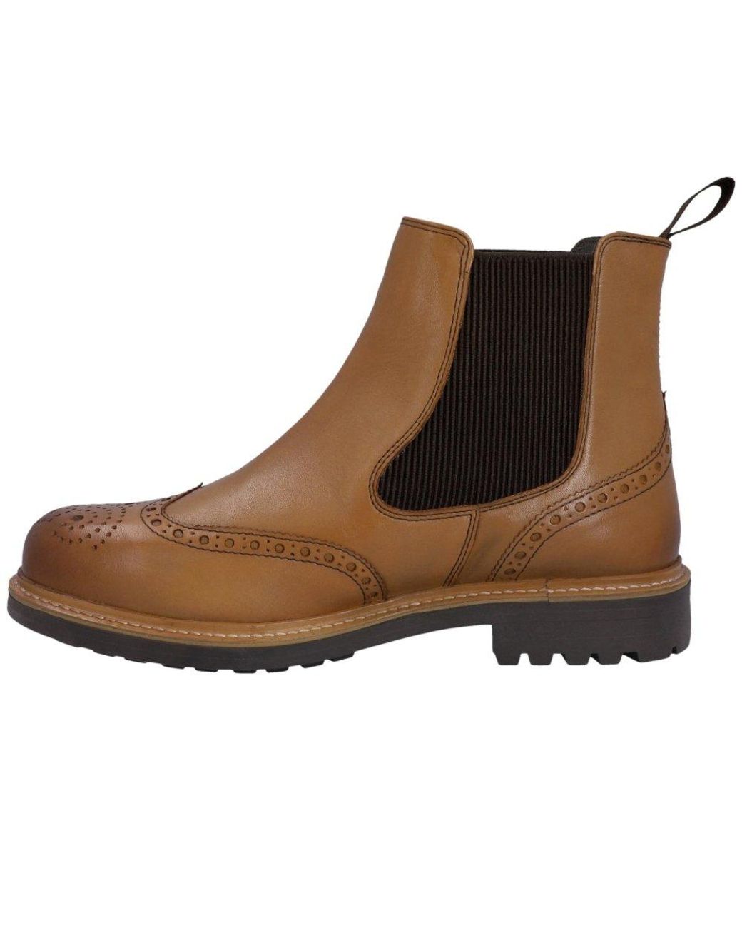 Hunter Brown Cawdor Brogue Dealer Boots for men