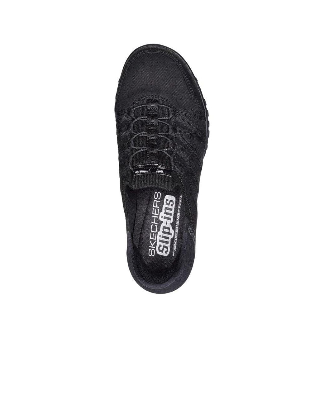 Skechers Black Breathe-Easy Roll-With-Me Wide Trainers