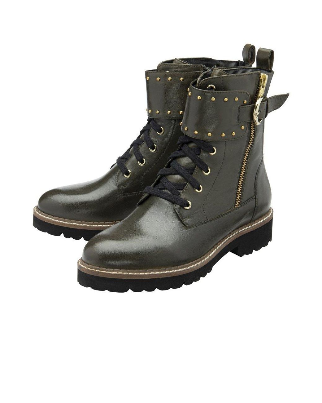 Lotus Black Foster Ankle Boots