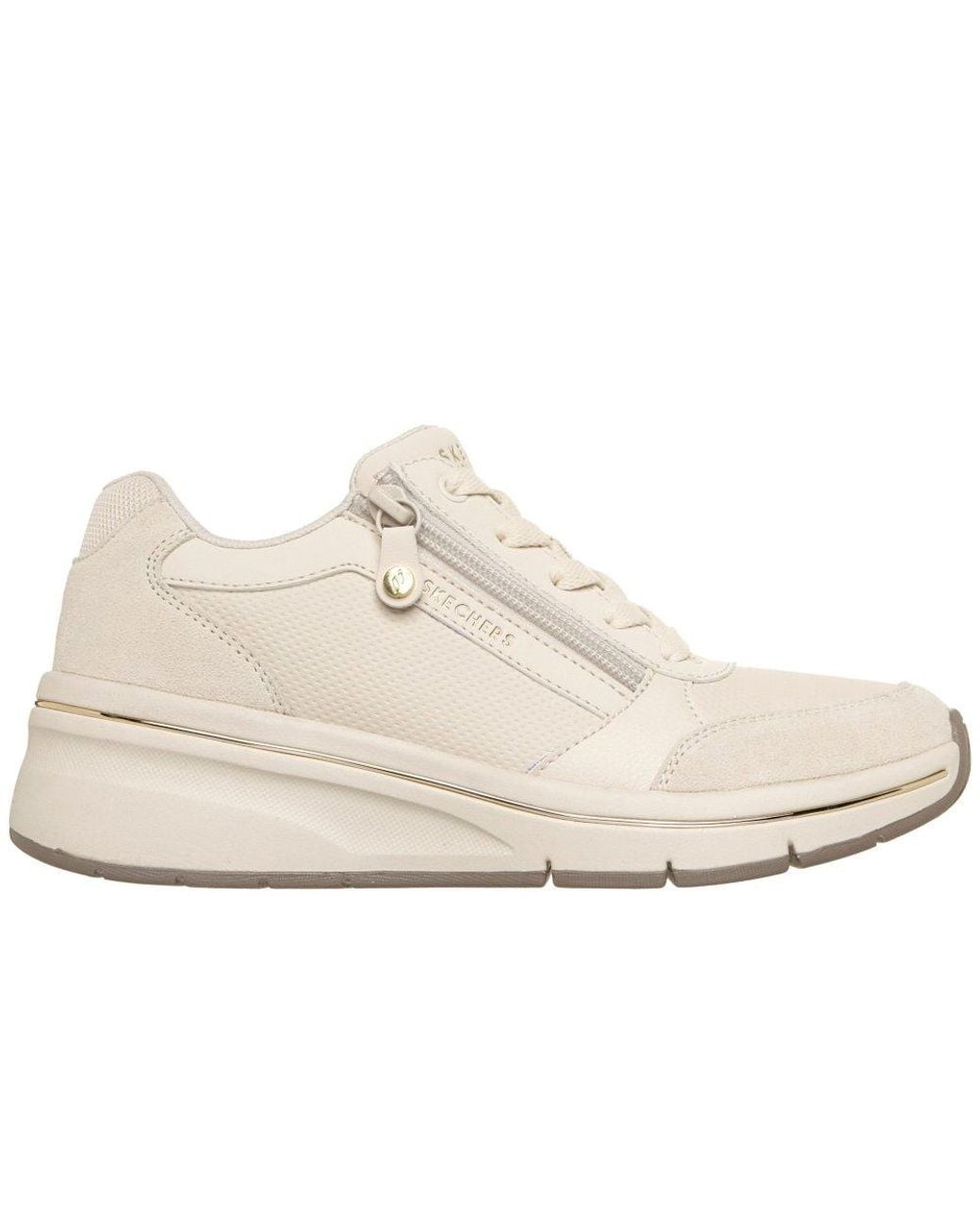 Skechers White Billion Flex Luxe Up Trainers