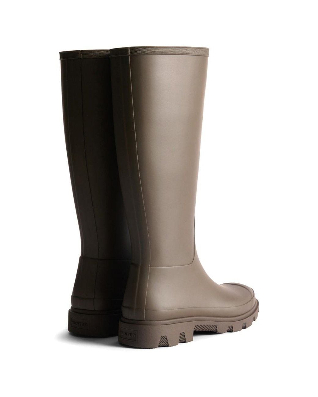 Hunter Brown Downpour Tall Wellingtons for men