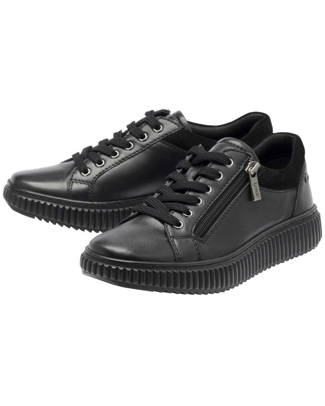 Lotus Black Juna Trainers